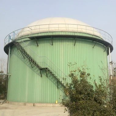 Верхние двойные мембранные резервуары для хранения биогаза